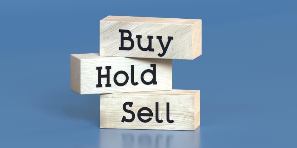 Buy hold sell words
