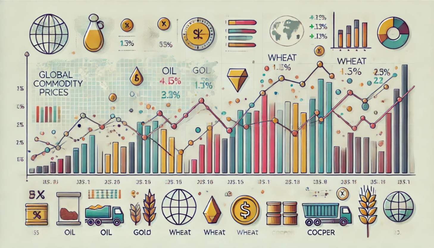 Changes in global commodity prices